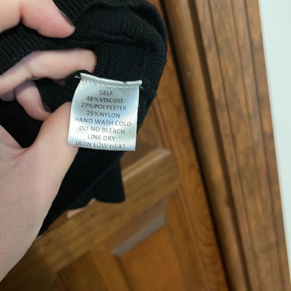 Pink Blush Funnel Neck Black Maternity sweater. S/m - Picture 5 of 8